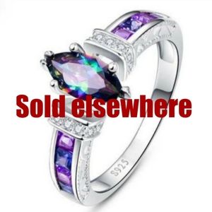 🦋 Sterling Silver Mystic Topaz Ring *New